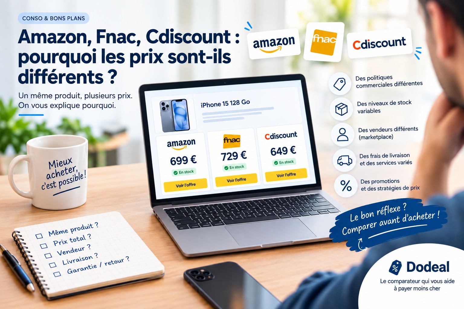 Amazon, Fnac, Cdiscount : pourquoi les prix sont-ils différents pour un même produit ?