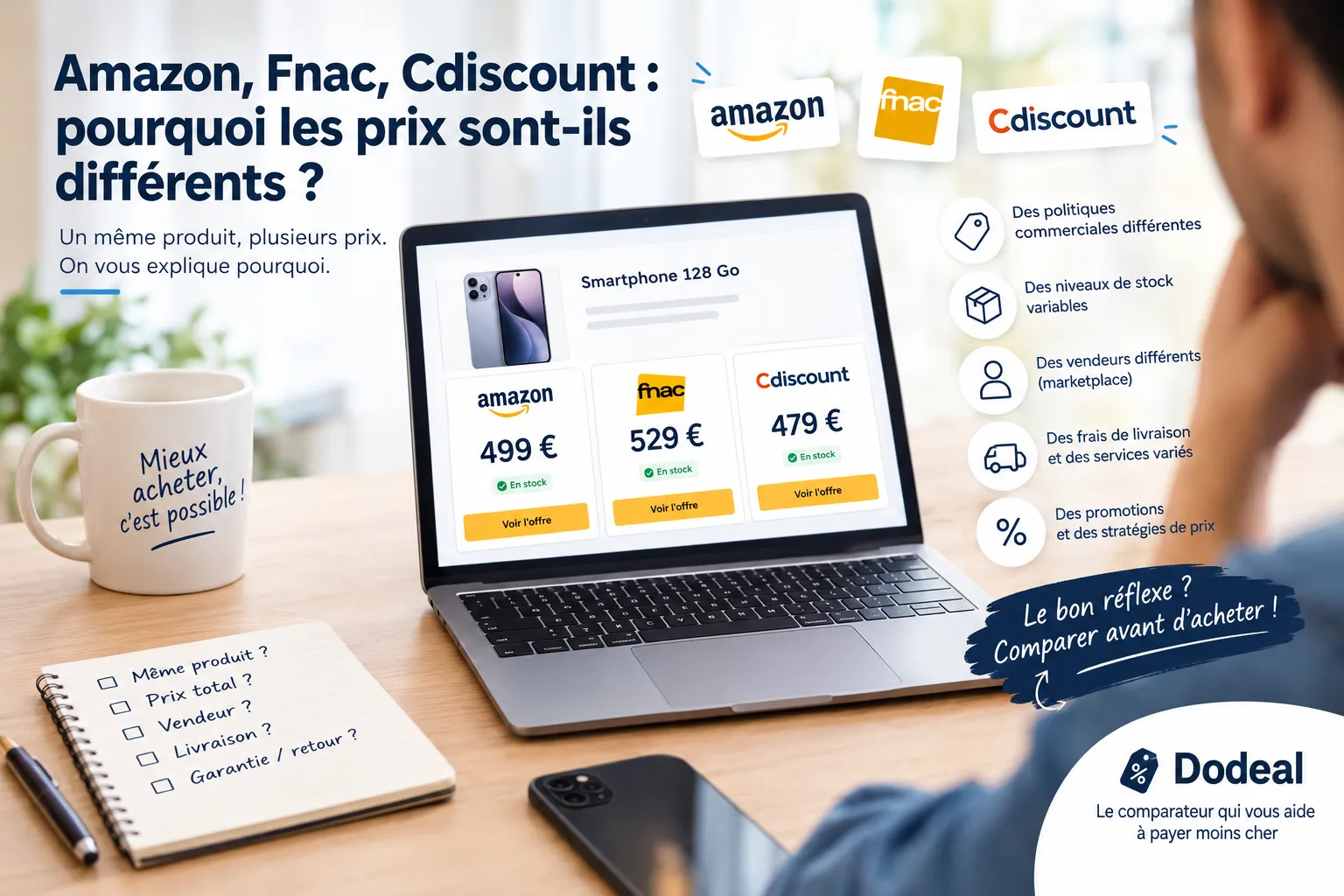 Amazon, Fnac, Cdiscount : pourquoi les prix sont-ils différents pour un même produit ?